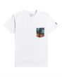 Camiseta de manga corta de protección solar UPF 50 blanca para hombre 