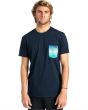 Hombre con Camiseta de manga corta de protección solar UPF 50 azul marino