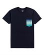 Camiseta de manga corta de protección solar UPF 50 azul marino para hombre 
