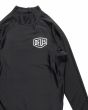Camiseta técnica de surf Deus Baylands Chest Rash Vest UPF 50 Negra para hombre logo