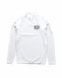 Camiseta técnica de surf Deus Baylands Chest Rash Vest UPF 50 Blanca para hombre