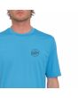 Hombre con Camiseta de protección solar Volcom Stone Stamp UV 50+ Azul logo