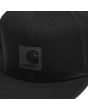 Gorra Carhartt WIP Logo Negra para hombre etiqueta