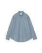 Camisa de manga larga Carhartt WIP Bolton azul terciopelo para hombre