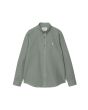 Camisa de manga larga Carhartt WIP Bolton Verde Terciopelo (Garment Dyed) para hombre