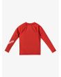 Camiseta antiabrasión de manga larga Quiksilver All Time roja para niño posterior