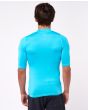 Camiseta de protección solar UPF 50+ Rip Curl Corps UV turquesa para hombre posterior
