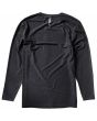 Camiseta de protección solar de manga larga Vissla Twisted Eco LS Rashguard negro jaspeado para hombre posterior