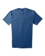 Camiseta de protección solar Vissla Twisted Eco Rashguard azul marino para hombre posterior