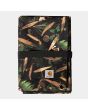 Manta para picnic Carhartt WIP Lumen Picnic Blanket Lumen Print negra enrollada