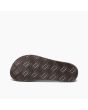 Chanclas de cuero vegano Reef Cushion Dawn marrones para hombre suela