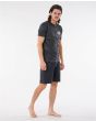 Camiseta de protección solar Rip Curl Mind Wave UV SS negra derecha