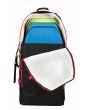 Funda acolchada con ruedas para tablas de bodyboard NMD Padded Wheelie Board Bag en color negro y rojo abierta