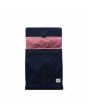 Mochila Herschel City Mid-Volume 14L azul marino Peacoat-Chicory Coffee abierta