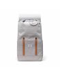 Mochila Herschel Retreat 23L gris claro jaspeado abierta con cierre de cordón y forro interior tonal