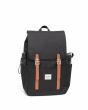 Mochila Herschel Retreat Small 17L Negra Unisex bolsillos laterales
