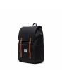 Mochila Herschel Retreat Small 17L Negra Unisex correas magnéticas y de hebilla