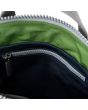 Mochila Pequeña Roka Creative Waste Two Tone Bantry B Sustainable Nylon Verde Aguacate y Azul Marino interior