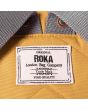 Mochila mediana impermeable Roka London Bantry B Sustainable Canvas Flax amarilla etiqueta