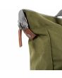 Mochila mediana Roka London Bantry B Sustainable Canvas Verde Musgo Unisex cremallera