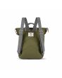 Mochila mediana Roka London Bantry B Sustainable Canvas Verde Musgo Unisex posterior