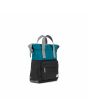 Mochila Pequeña Roka Creative Waste Two Tone Bantry B Sustainable Nylon azul y negra lateral