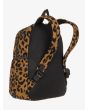 Mochila Mediana Roxy Urban Party 15,8 Litros Marrón con estampado de leopardo posterior