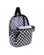 Mochila pequeña Vans Got This Mini Negra y Blanca Checkerboard para mujer abierta