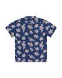 Camisa surfera con bolsillo para hombre Quiksilver Mystic Sessions azul marino floral posterior