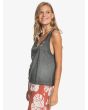 Camiseta sin mangas Roxy Need A Wave B negra para Mujer Izquierda