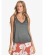 Camiseta sin mangas Roxy Need A Wave B negra para Mujer Frontal