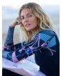 Neopreno con Cremallera en el Pecho Roxy 4/3mm POP Surf negro para mujer mangas
