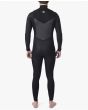 Hombre con traje de Neopreno con cremallera en el pecho Rip Curl Dawn Patrol 4/3 Chest Zip negro posterior