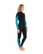 Traje de Surf de Neopreno Hurley Advantage 4/3mm Fullsuit para mujer en color negro y turquesa derecha