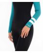 Traje de Surf de Neopreno Hurley Advantage 4/3mm Fullsuit para mujer en color negro y turquesa mangas