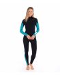 Traje de Surf de Neopreno Hurley Advantage 4/3mm Fullsuit para mujer en color negro y turquesa
