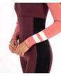 Traje de Surf de Neopreno Hurley Advantage 4/3mm Fullsuit para mujer en color granate y rosa mangas