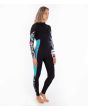Traje de surf de neopreno Hurley Advantage Plus 4/3mm Fullsuit para mujer en color negro con estampado floral derecha