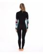 Traje de surf de neopreno Hurley Advantage Plus 4/3mm Fullsuit para mujer en color negro con estampado floral posterior