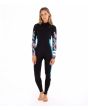 Traje de surf de neopreno Hurley Advantage Plus 4/3mm Fullsuit para mujer en color negro con estampado floral