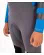 Niño con traje de surf con cremallera en el pecho Hurley Advantage 4/3 gris costuras