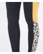 Mujer con traje de surf con cremallera en el pecho Hurley Advantage Plus 4/3mm negro y amarillo rodilleras