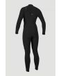 Traje de surf con cremallera en el pecho O'Neill Hyperfreak 4/3 Plus negro para mujer posterior