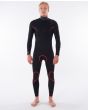 Traje de Surf de neopreno con cremallera en el pecho Rip Curl Dawn Patrol Performance 5/3mm para hombre en color azul marino interior frontal