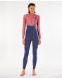 Traje de Surf de Neopreno sin cremallera Rip Curl E-Bomb 5/3 para mujer en color rosa y azul marino