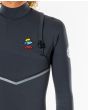 Traje de Surf de Neopreno sin cremallera Rip Curl E-Bomb Searchers 5/3mm en color gris para hombre logo