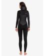 Mujer con traje de Surf con cremallera en el pecho y capucha Neopreno Roxy Performance 5/4/3 negro posterior