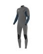 Traje de Surf de neopreno para hombre Vissla Seven Seas 4/3mm con cremallera en el pecho en color gris 