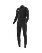 Traje de Surf de neopreno para hombre Vissla Seven Seas 4/3mm con cremallera en el pecho en color negro 
