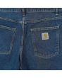 Bermudas vaqueras Carhartt WIP Newel Short Azules Stone Washed para hombre logo